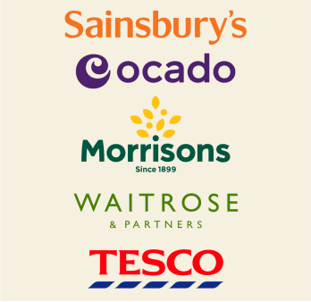 A list of supermarkets where Graze is available to buy: sainsburys, ocado, morrisons, waitrose and tesco