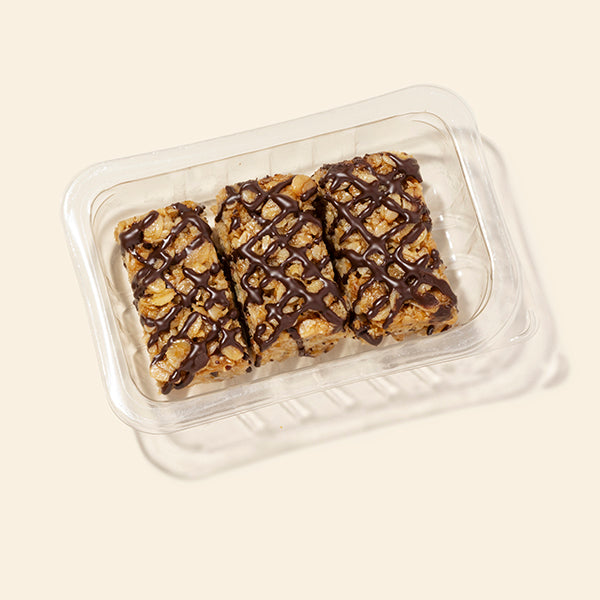 a small punnet of graze honeycomb fibre flapjack snack