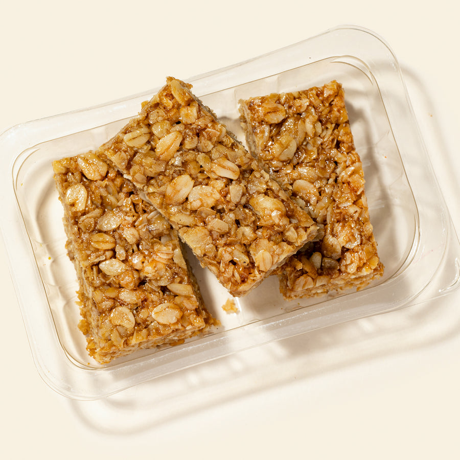 a small punnet of graze jamaican ginger cake flapjack snack